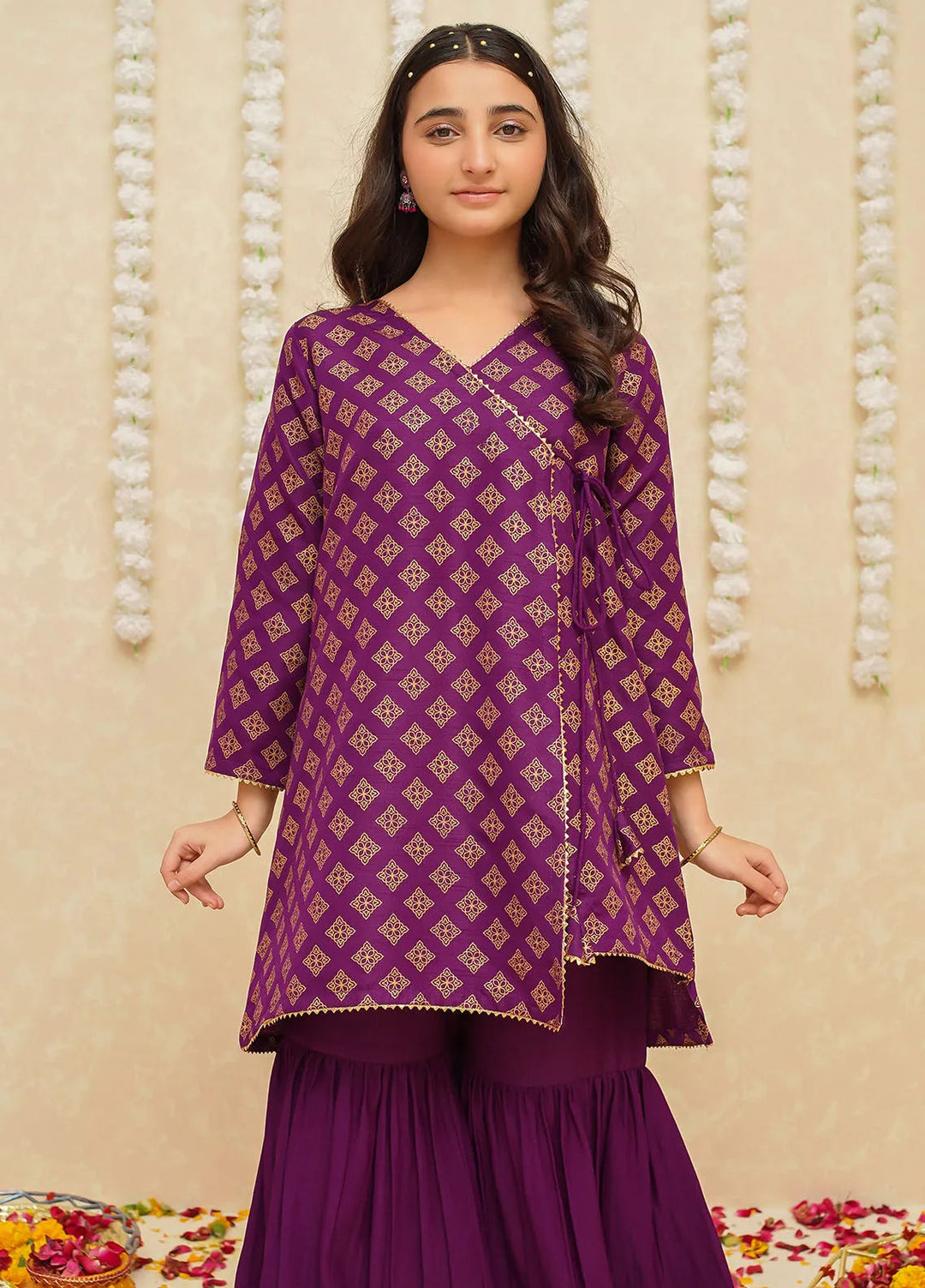 Gulzar by Modest Pret Rawsilk 3 Piece Suit 9005 Purple