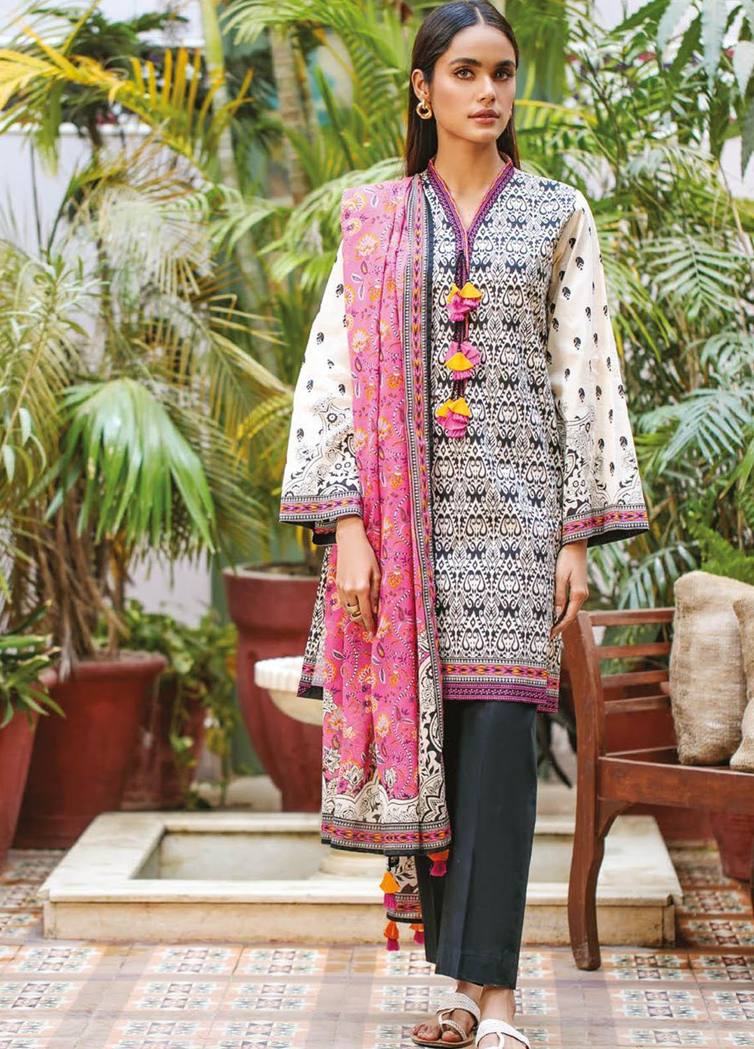Orient Textile Printed Lawn Suits Unstitched 2 Piece OTL-21-023 Pink - Summer Collection