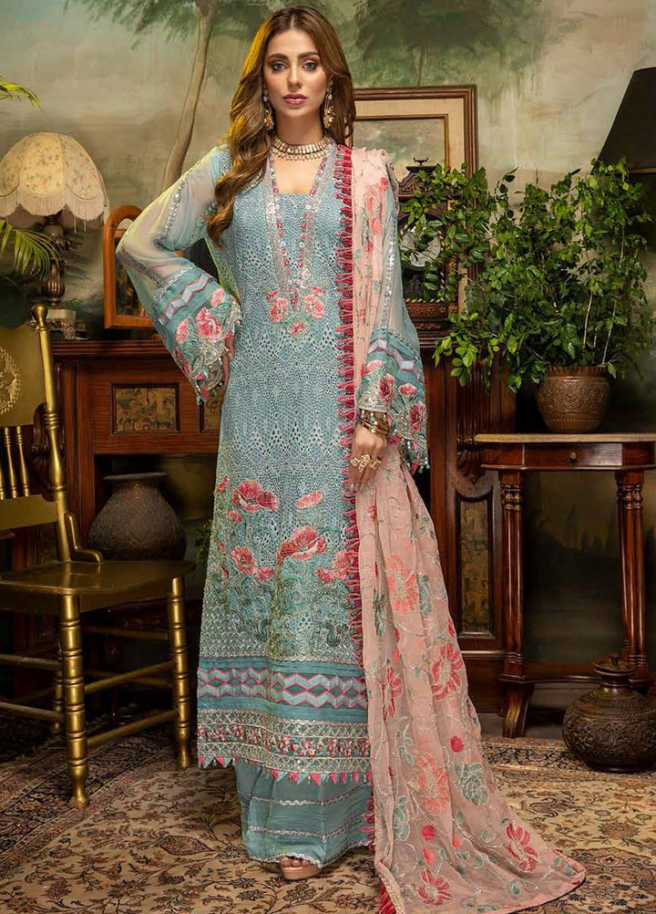 Guzarish by Adan's Libas Embroidered Chiffon Suits Unstitched 3 Piece AL21GC 03 Twister Delight - Luxury Collection