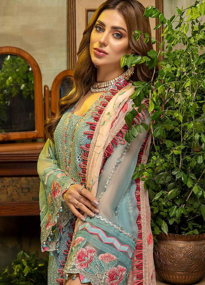 Guzarish by Adan's Libas Embroidered Chiffon Suits Unstitched 3 Piece AL21GC 03 Twister Delight - Luxury Collection