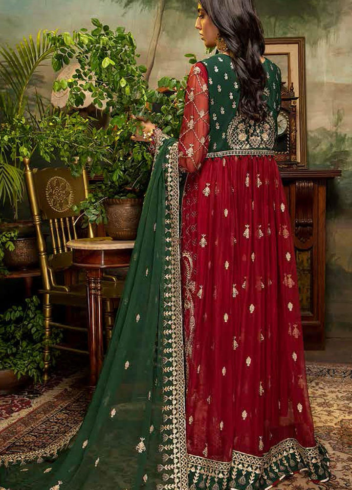 Guzarish by Adan's Libas Embroidered Chiffon Suits Unstitched 3 Piece AL21GC 04 Rosy Romance - Luxury Collection