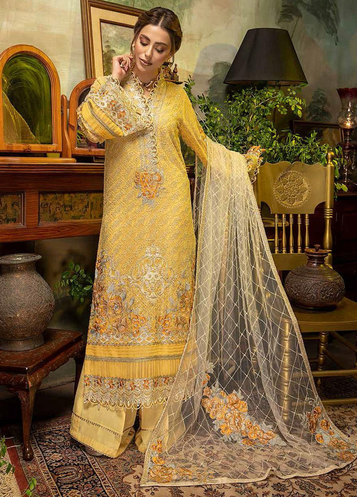 Guzarish by Adan's Libas Embroidered Chiffon Suits Unstitched 3 Piece AL21GC 05 Passion Color - Luxury Collection