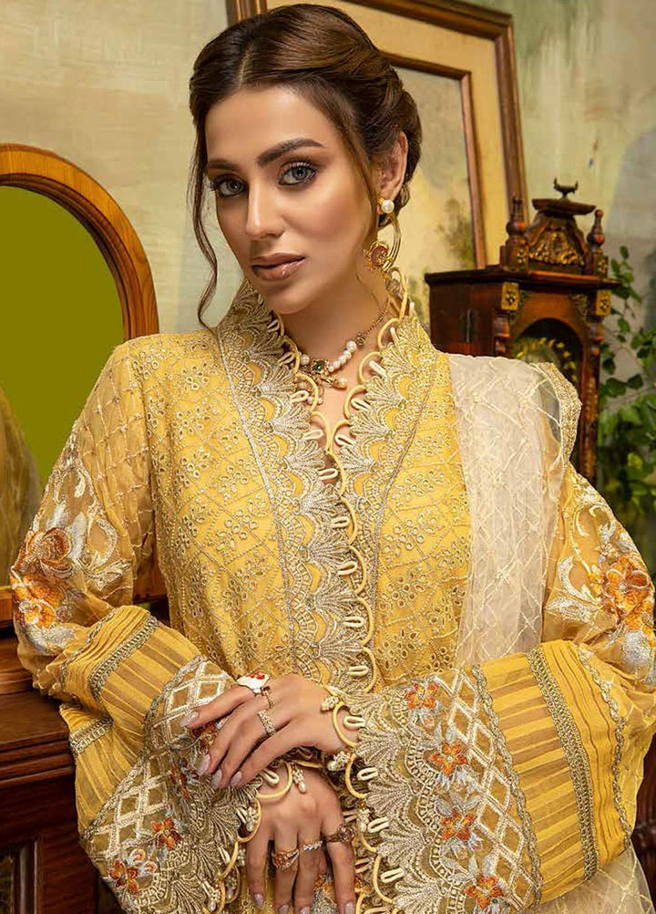 Guzarish by Adan's Libas Embroidered Chiffon Suits Unstitched 3 Piece AL21GC 05 Passion Color - Luxury Collection