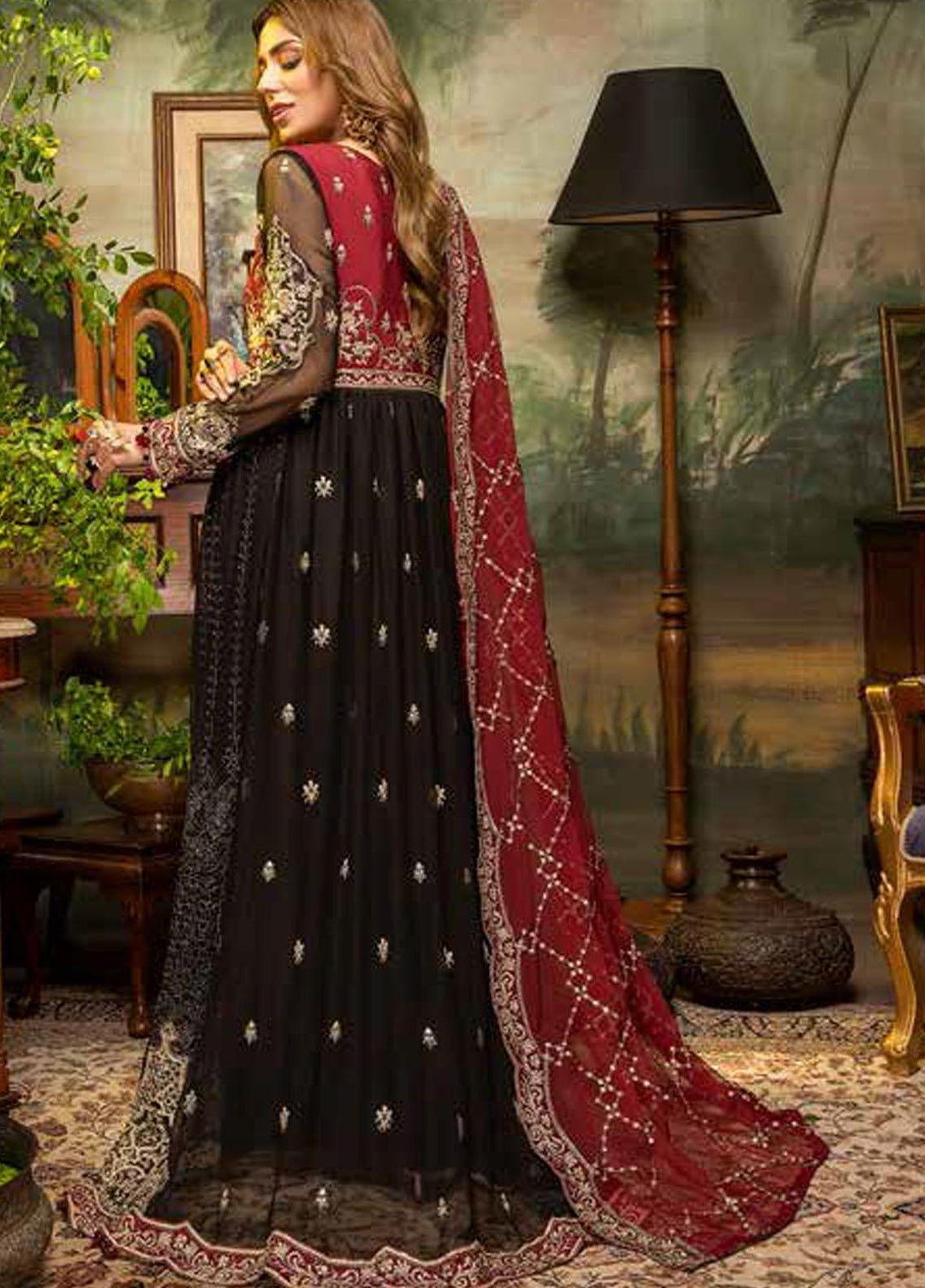 Guzarish by Adan's Libas Embroidered Chiffon Suits Unstitched 3 Piece AL21GC 06 High Spirits - Luxury Collection