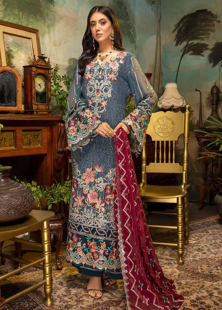 Guzarish by Adan's Libas Embroidered Chiffon Suits Unstitched 3 Piece AL21GC 07 Loving Touch - Luxury Collection