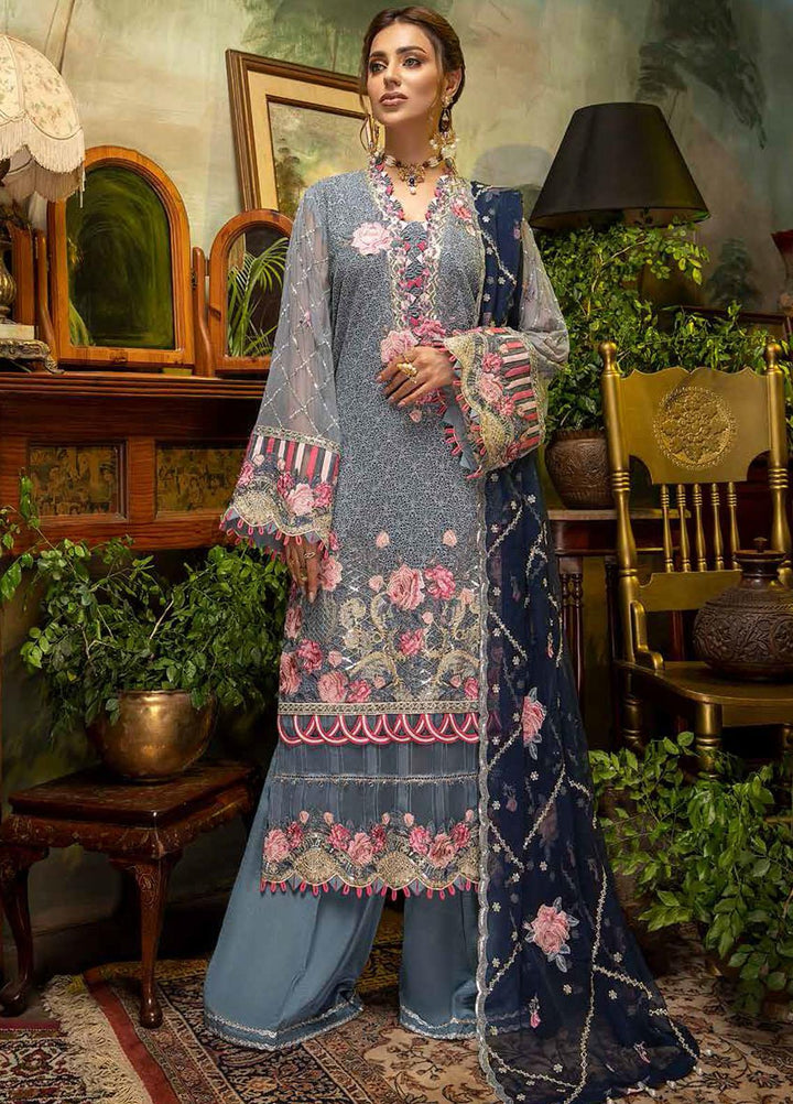 Guzarish by Adan's Libas Embroidered Chiffon Suits Unstitched 3 Piece AL21GC 09 Seasonal Blooms - Luxury Collection