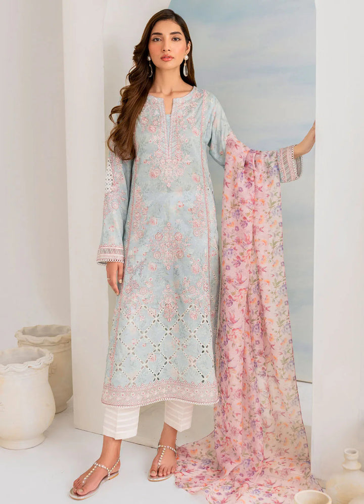 Guzel by Iznik Embroidered Lawn Suit Unstitched 3 Piece IZ24G IGL-01 - Summer Collection