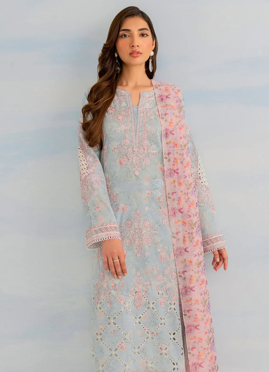 Guzel by Iznik Embroidered Lawn Suit Unstitched 3 Piece IZ24G IGL-01 - Summer Collection