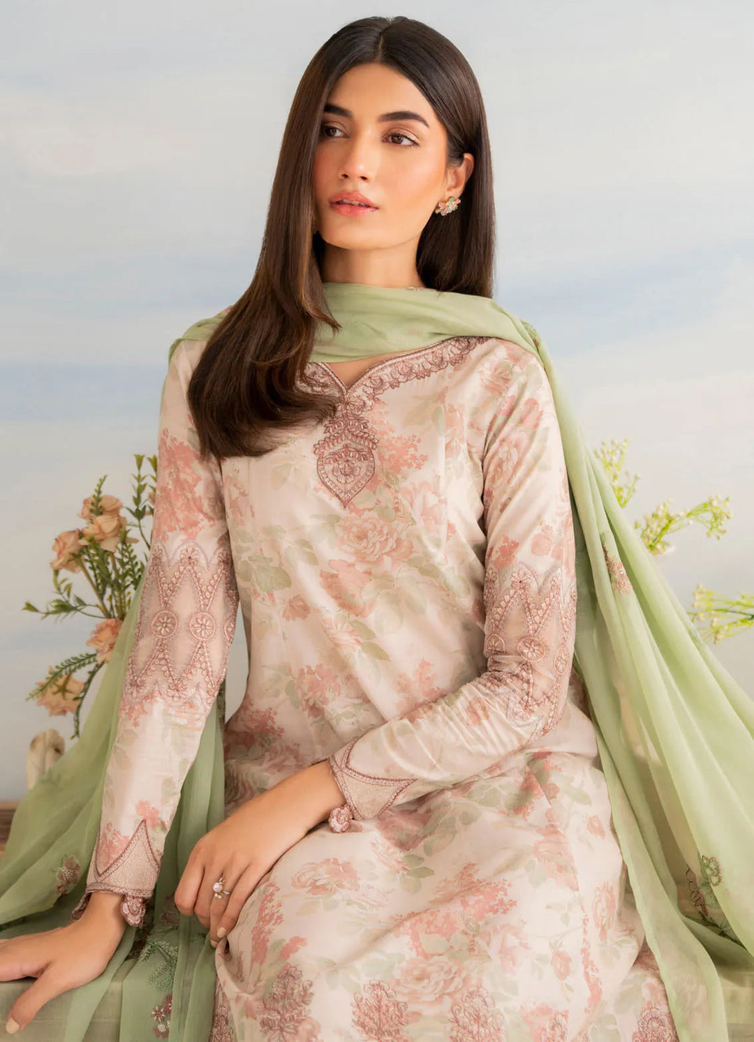 Guzel by Iznik Embroidered Lawn Suit Unstitched 3 Piece IZ24G IGL-05 - Summer Collection