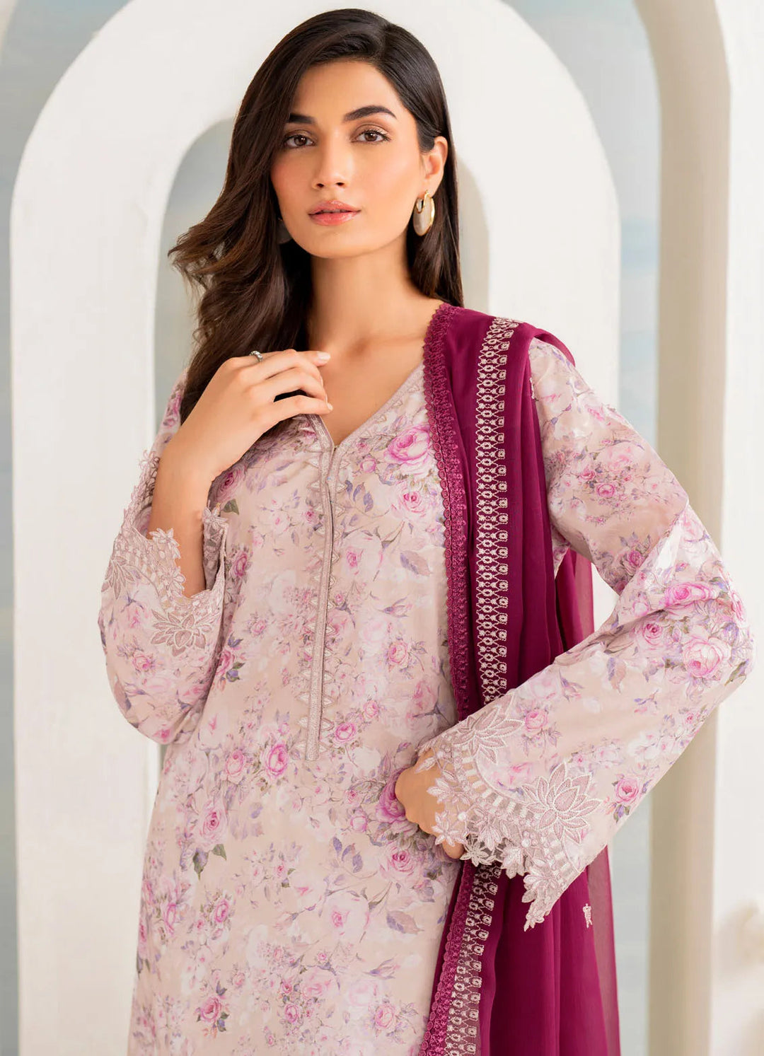 Guzel by Iznik Embroidered Lawn Suit Unstitched 3 Piece IZ24G IGL-08 - Summer Collection