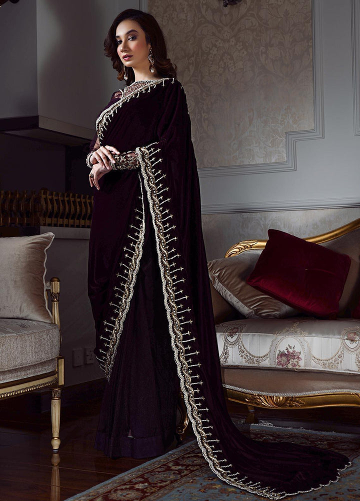 Mehak Yaqoob Pret Luxury Velvet Saree MY21G Isleen
