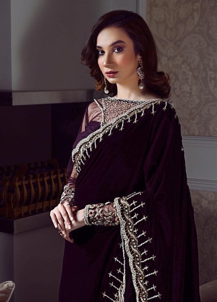 Mehak Yaqoob Pret Luxury Velvet Saree MY21G Isleen