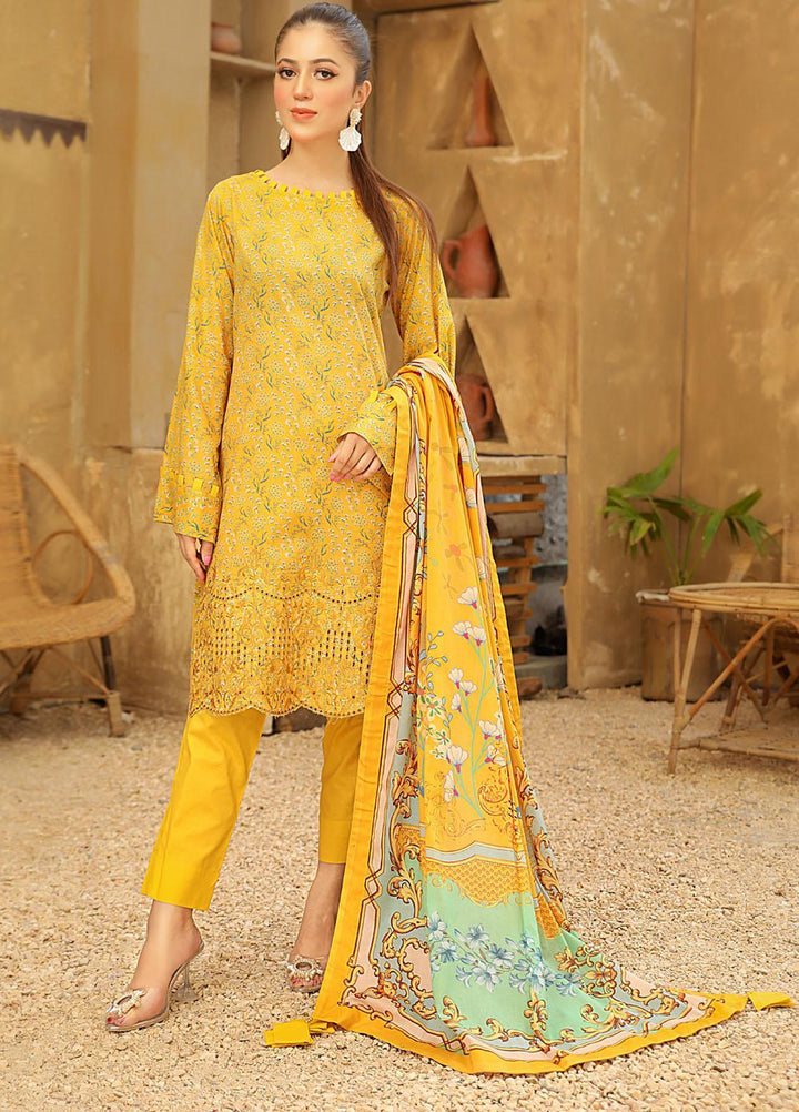 Guzel By Riaz Arts Embroidered Lawn Suits Unstitched 3 Piece RA21-G2 08 - Summer Collection