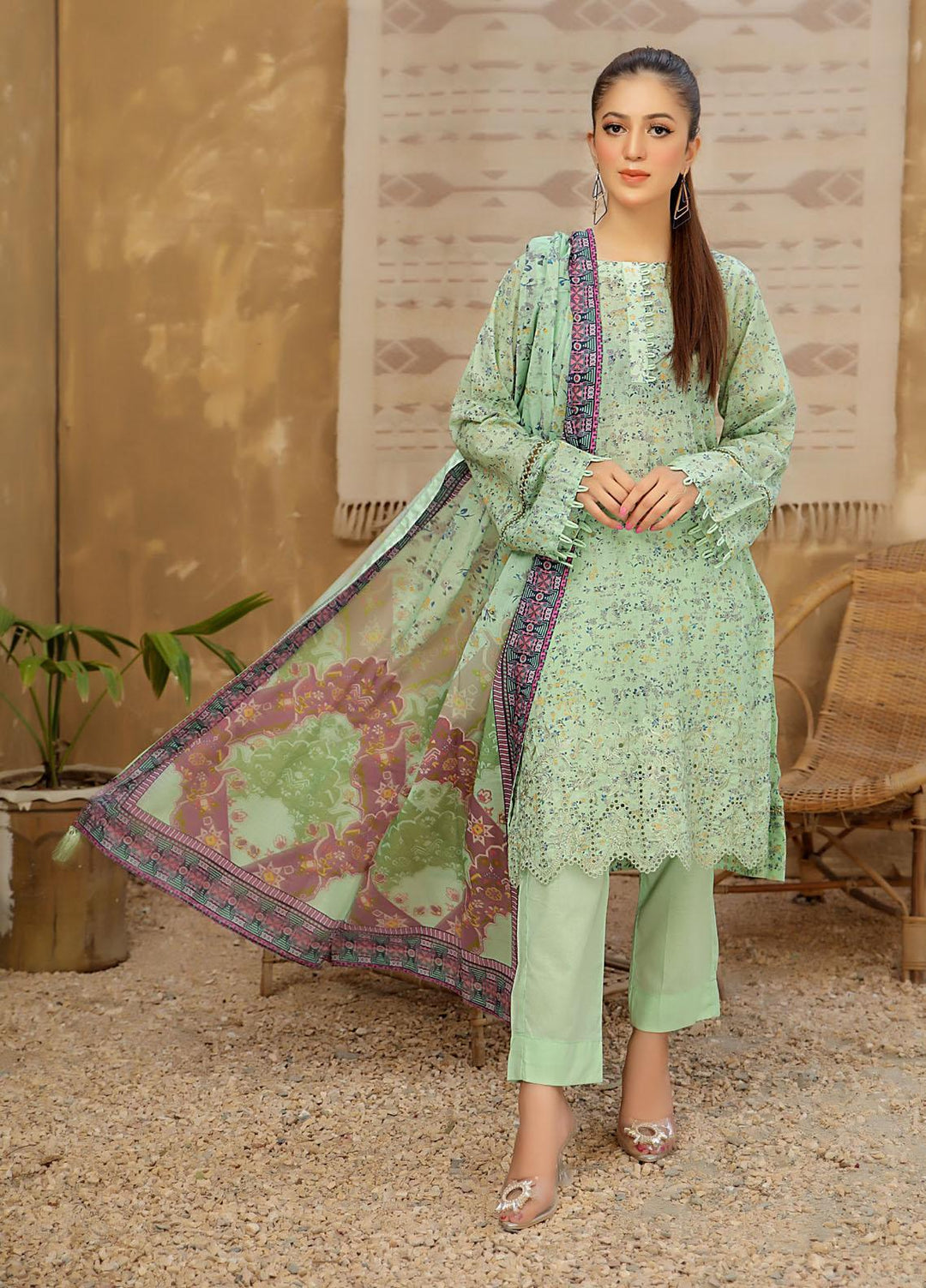 Guzel By Riaz Arts Embroidered Lawn Suits Unstitched 3 Piece RA21-G2 09 - Summer Collection