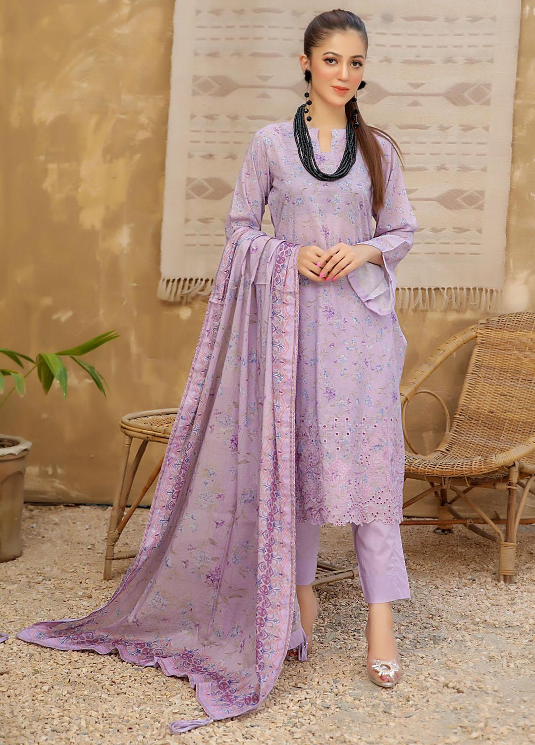 Guzel By Riaz Arts Embroidered Lawn Suits Unstitched 3 Piece RA21-G2 10 - Summer Collection