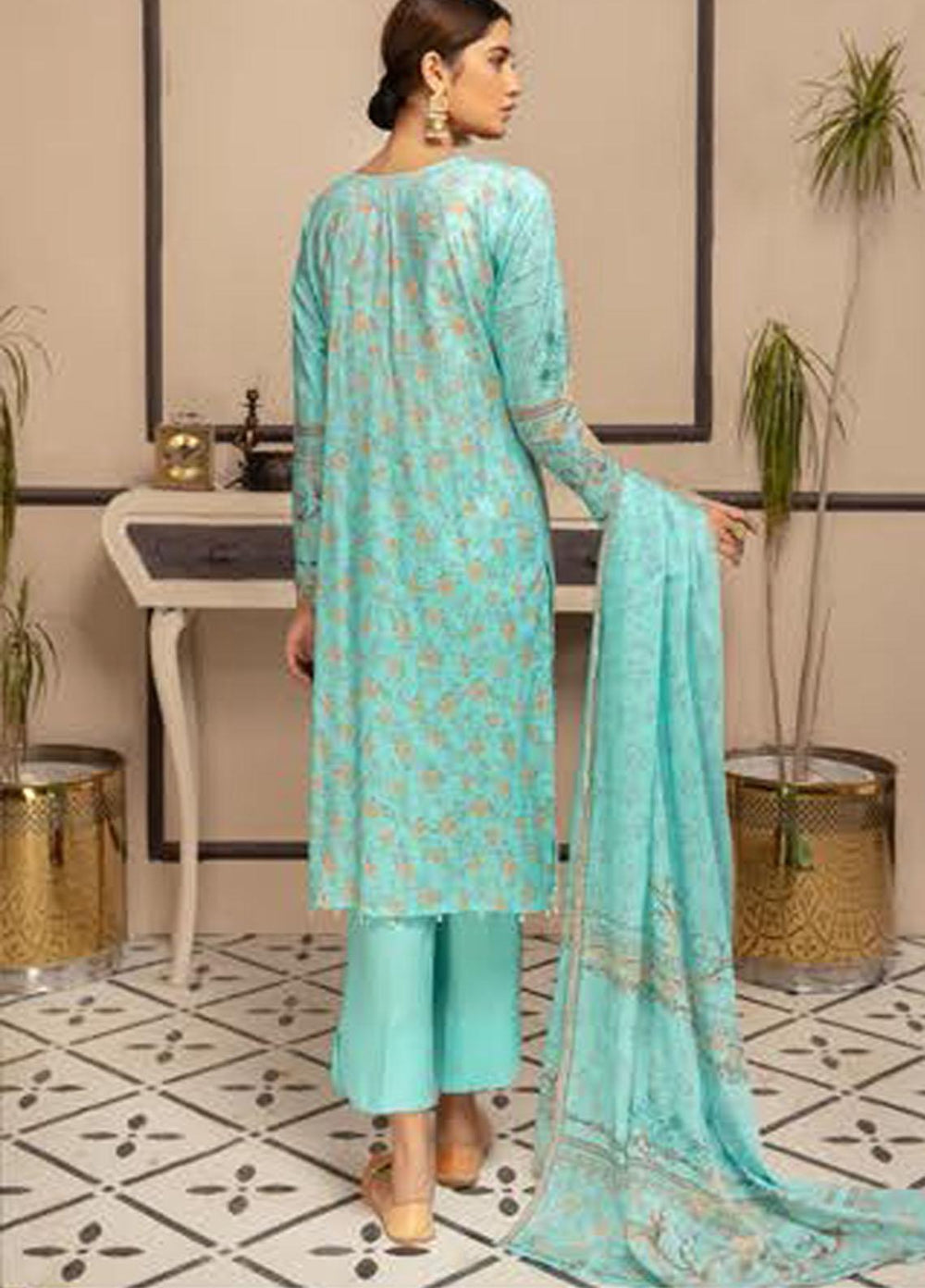 Guzel By Riaz Arts Embroidered Lawn Suits Unstitched 3 Piece RA21G 02 - Summer Collection