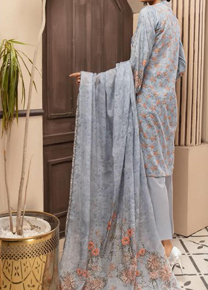 Guzel By Riaz Arts Embroidered Lawn Suits Unstitched 3 Piece RA21G 03 - Summer Collection