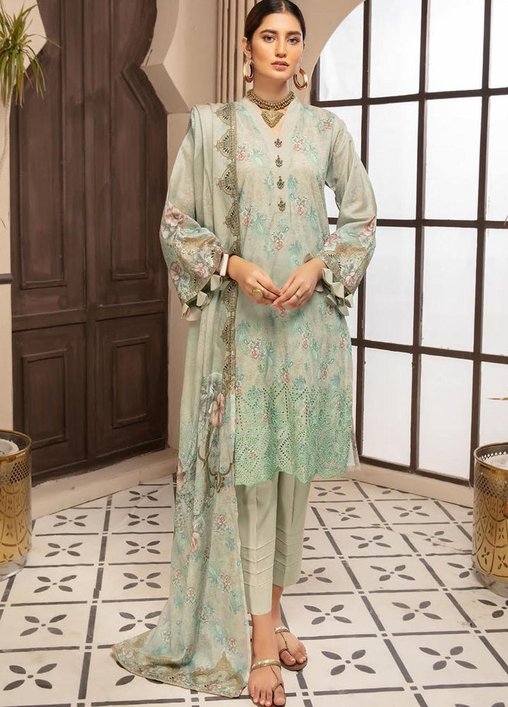 Guzel By Riaz Arts Embroidered Lawn Suits Unstitched 3 Piece RA21G 04 - Summer Collection