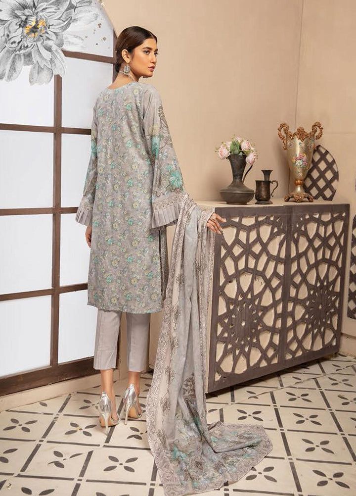 Guzel By Riaz Arts Embroidered Lawn Suits Unstitched 3 Piece RA21G 05 - Summer Collection