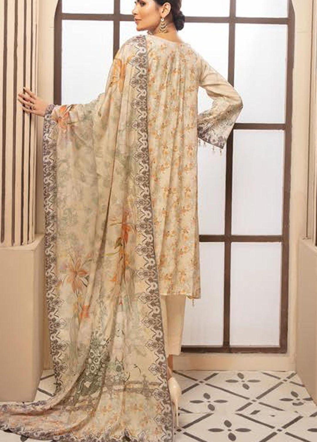 Guzel By Riaz Arts Embroidered Lawn Suits Unstitched 3 Piece RA21G 07 - Summer Collection