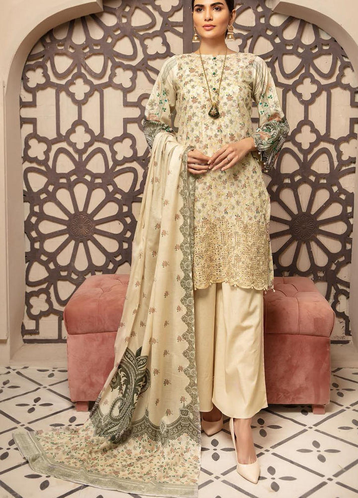 Guzel By Riaz Arts Embroidered Lawn Suits Unstitched 3 Piece RA21G 10 - Summer Collection