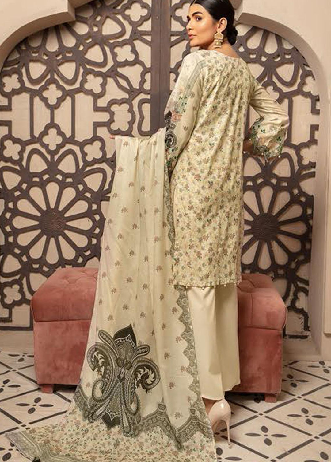 Guzel By Riaz Arts Embroidered Lawn Suits Unstitched 3 Piece RA21G 10 - Summer Collection