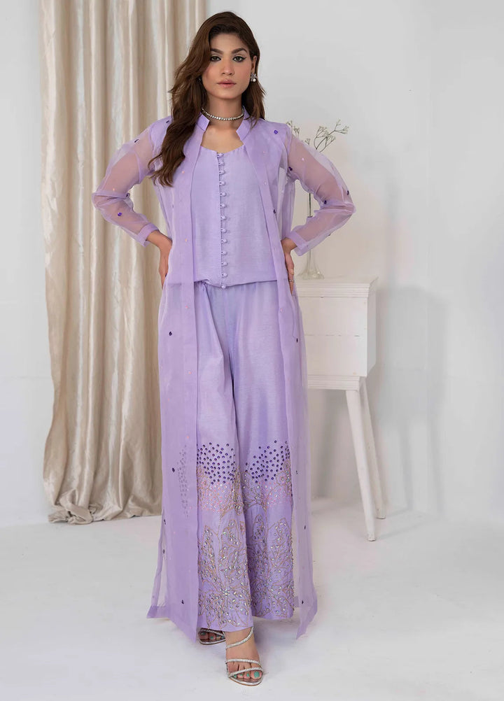 Hadia Batool Pret Embroidered Raw Silk 2 Piece Suit Hura