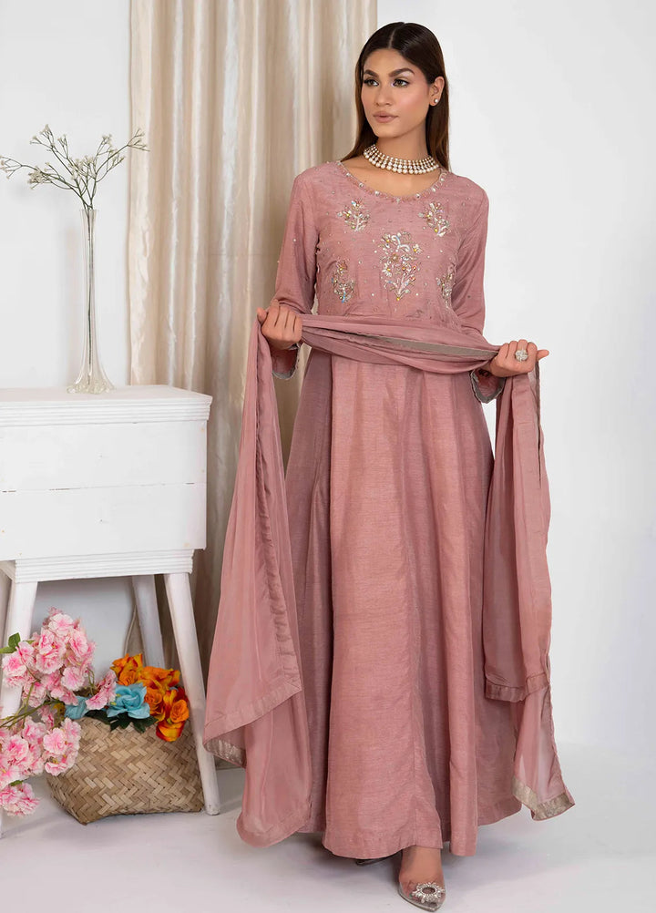 Hadia Batool Pret Embroidered Raw Silk 3 Piece Suit Meera