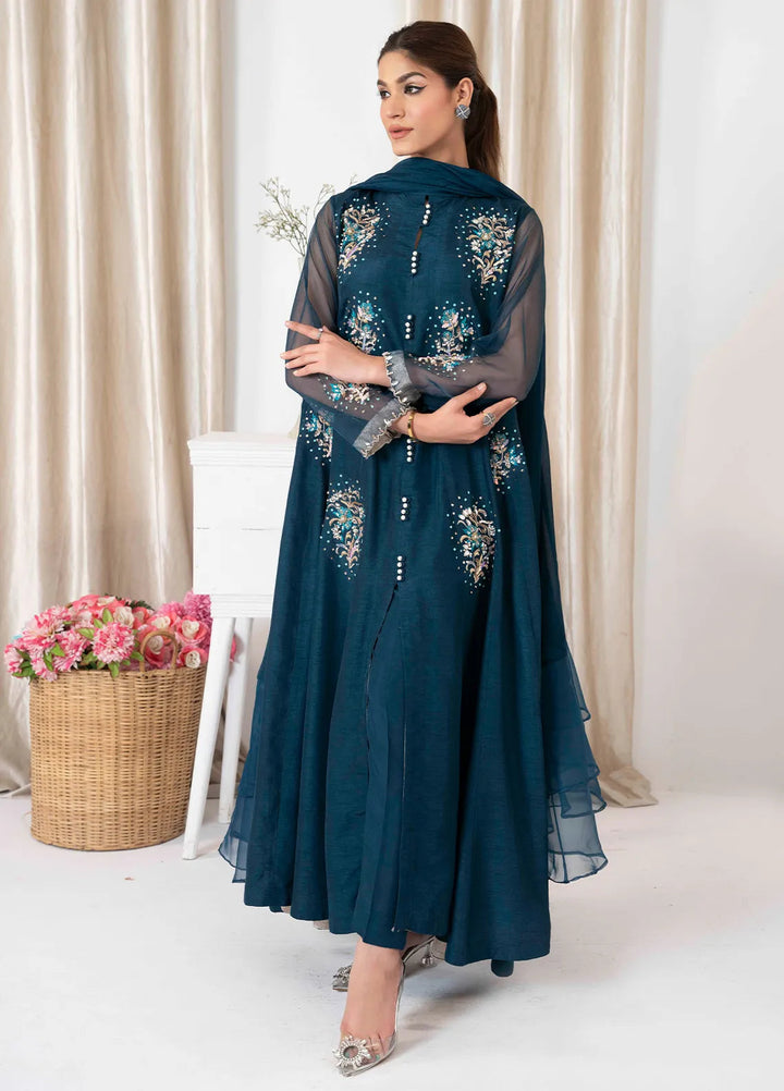 Hadia Batool Pret Embroidered Raw Silk 3 Piece Suit Taneer
