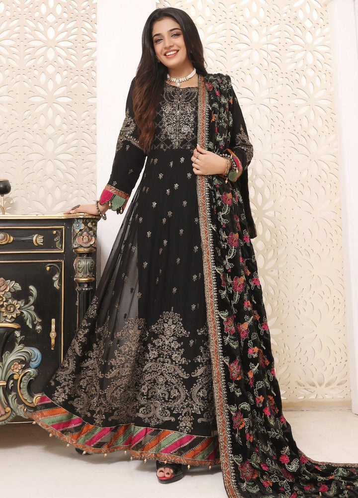 Hadia Eman Embroidered Chiffon Suits Unstitched 3 Piece HE23EV D-03 - Festive Collection