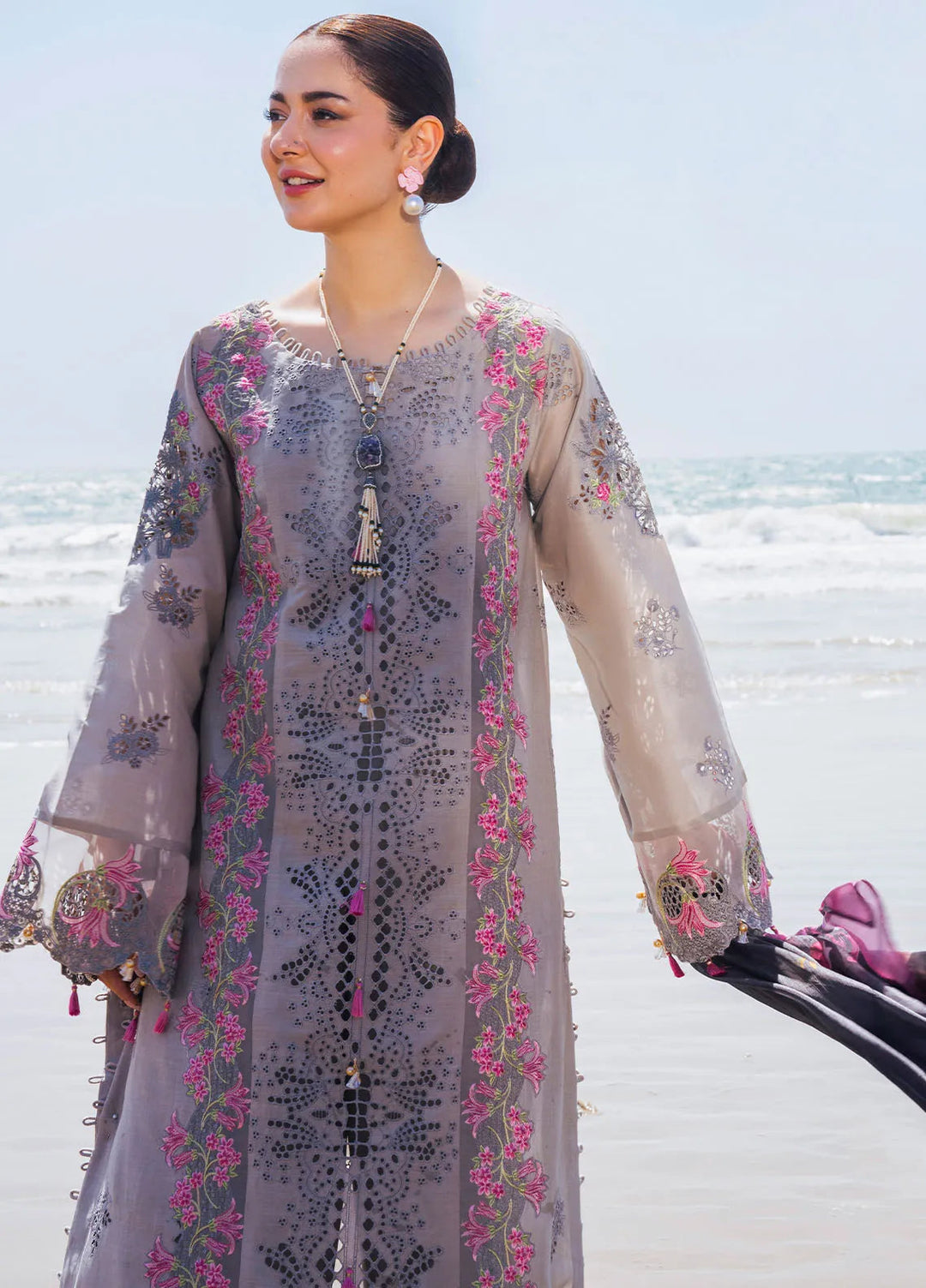 Hai Kuch By Elaf Embroidered Lawn Suit Unstitched 3 Piece EF24HK EHK-04 Alyaanah - Festive Collection