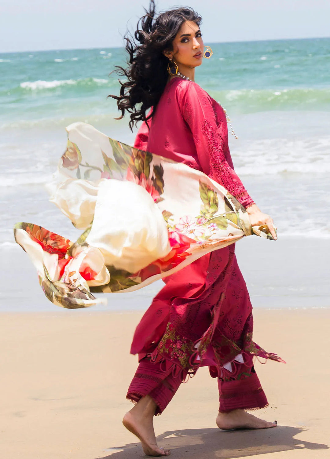 Hai Kuch By Elaf Embroidered Lawn Suit Unstitched 3 Piece EF24HK EHK-05 Naaz - Festive Collection