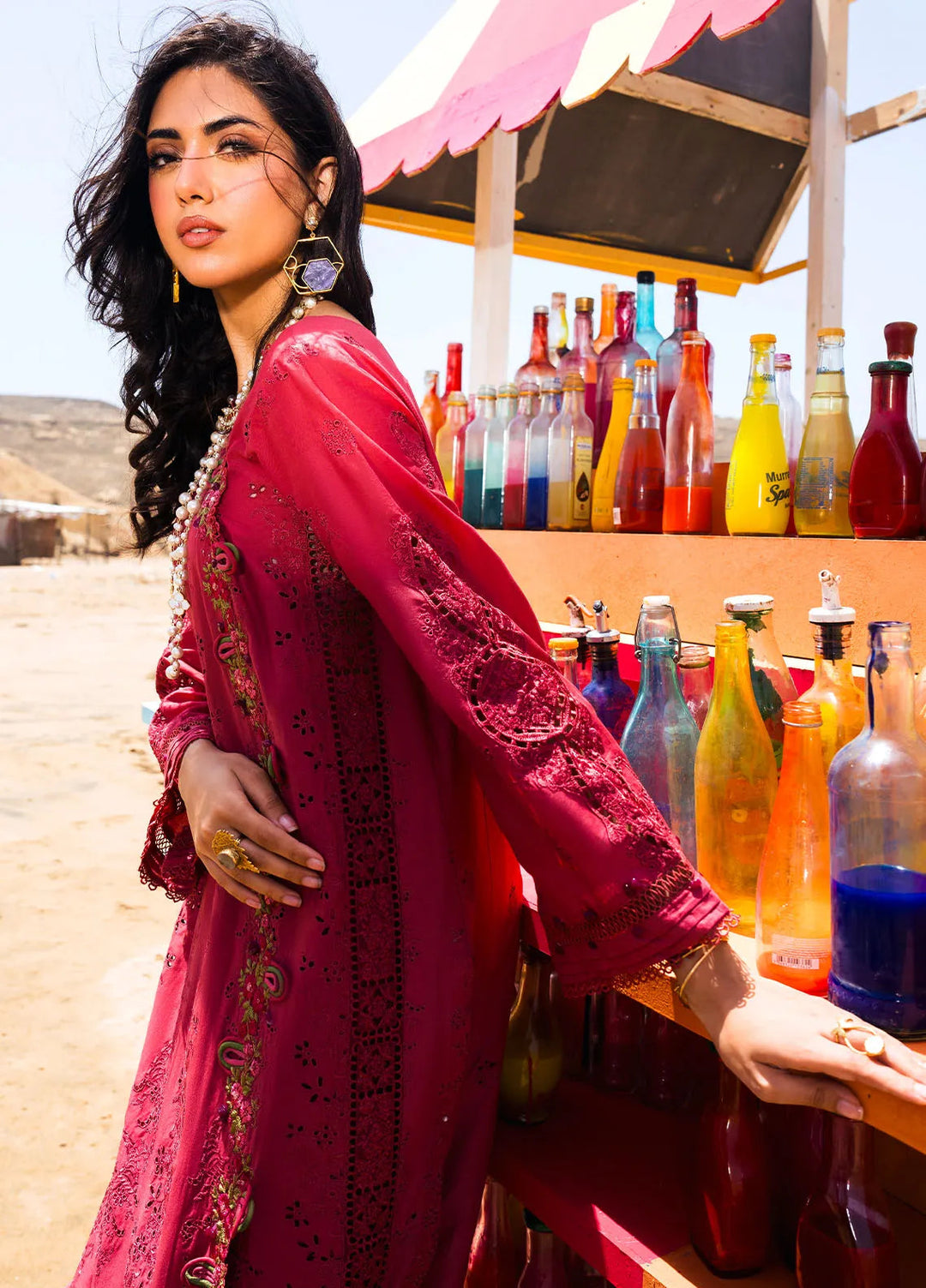 Hai Kuch By Elaf Embroidered Lawn Suit Unstitched 3 Piece EF24HK EHK-05 Naaz - Festive Collection