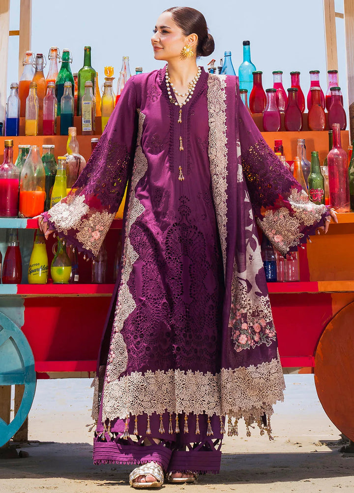 Hai Kuch By Elaf Embroidered Lawn Suit Unstitched 3 Piece EF24HK EHK-06 Hania - Festive Collection