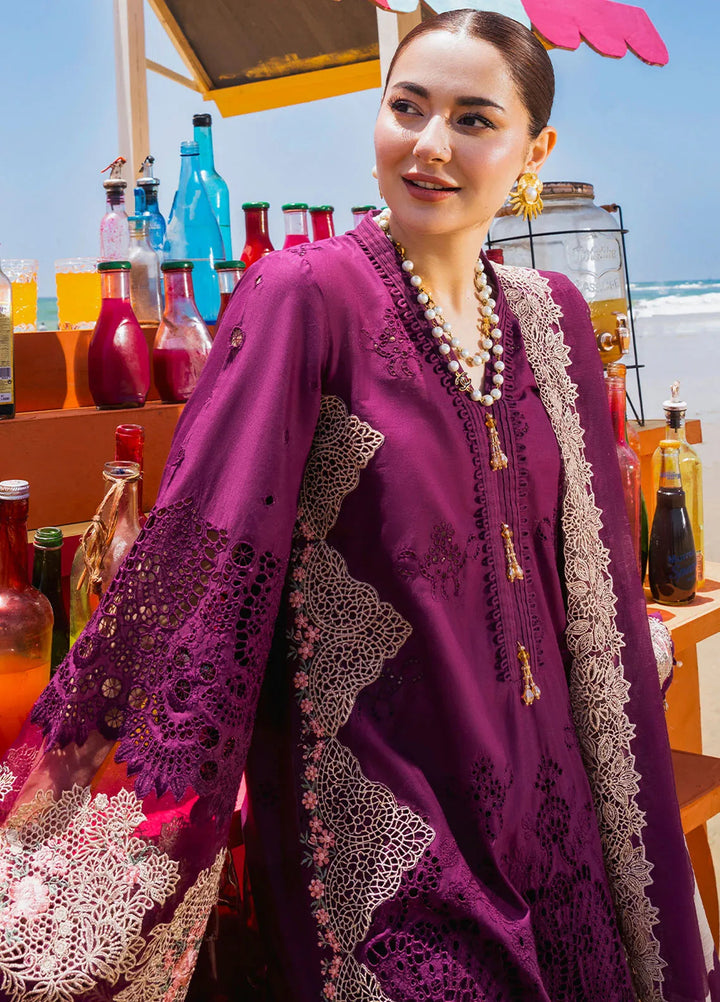 Hai Kuch By Elaf Embroidered Lawn Suit Unstitched 3 Piece EF24HK EHK-06 Hania - Festive Collection