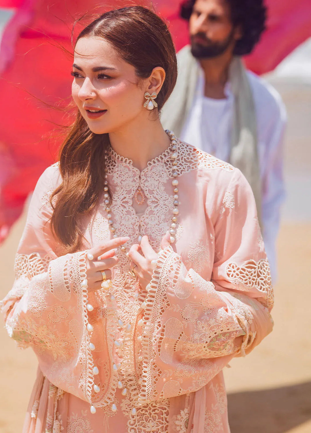 Hai Kuch By Elaf Embroidered Lawn Suit Unstitched 3 Piece EF24HK EHK-07 Pareesa - Festive Collection