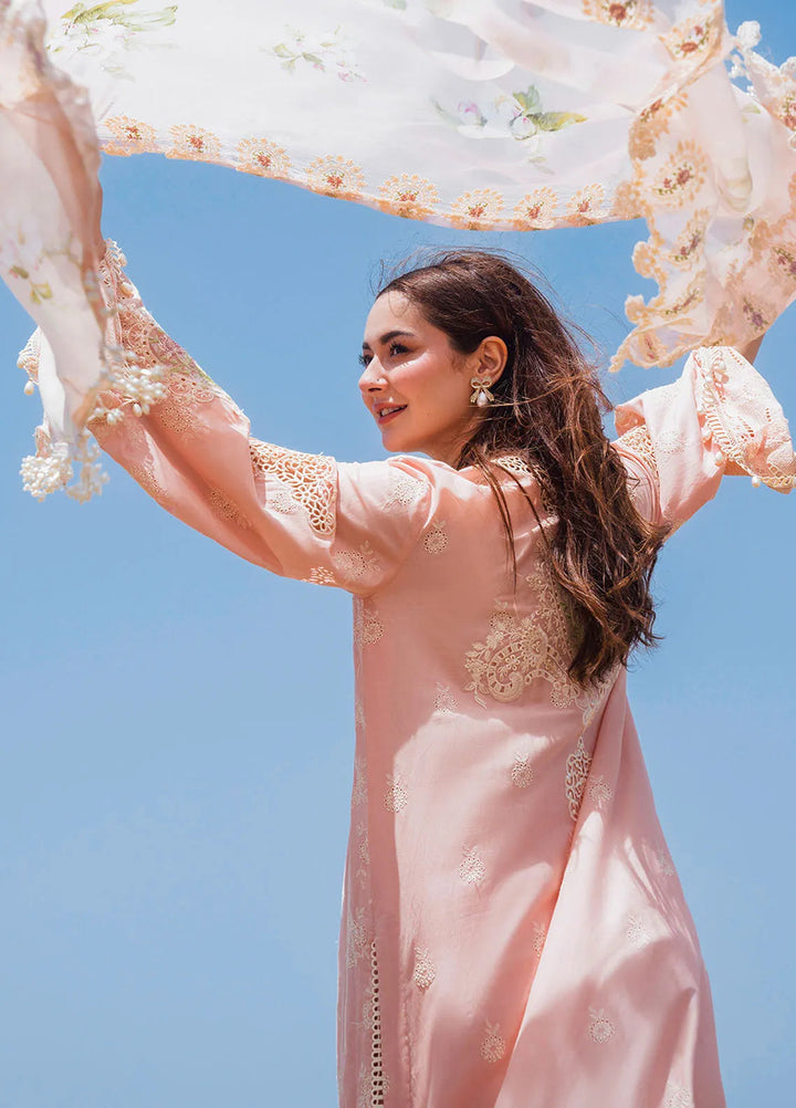 Hai Kuch By Elaf Embroidered Lawn Suit Unstitched 3 Piece EF24HK EHK-07 Pareesa - Festive Collection