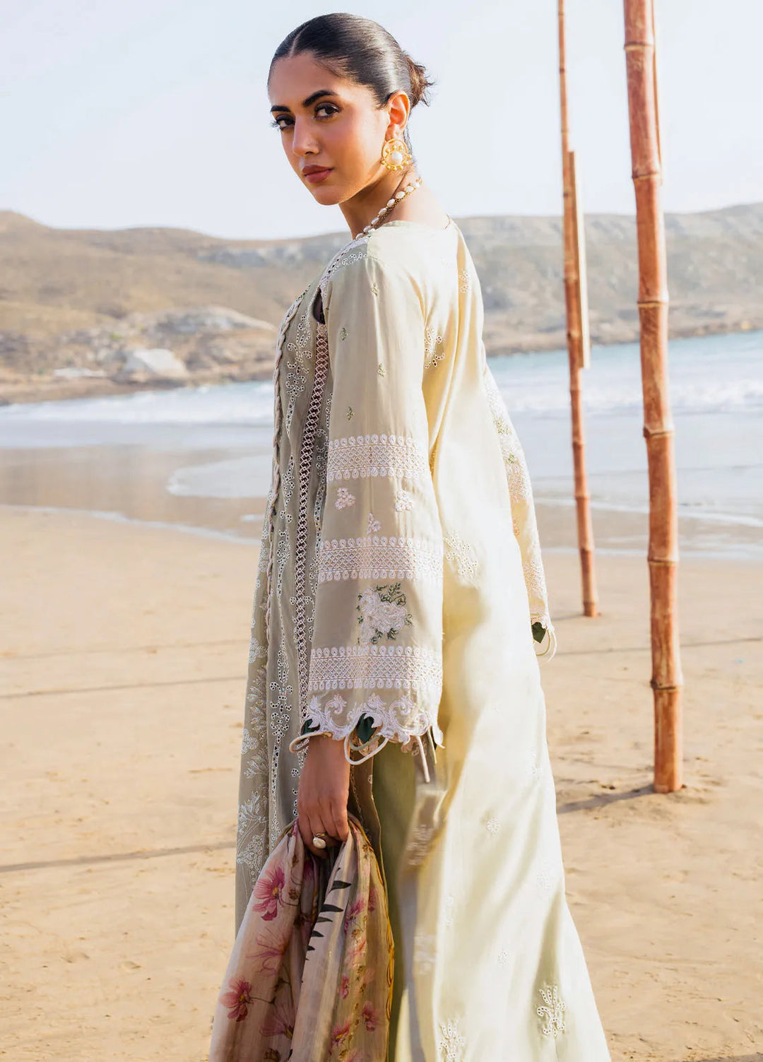 Hai Kuch By Elaf Embroidered Lawn Suit Unstitched 3 Piece EF24HK EHK-08 Pur Shokh - Festive Collection