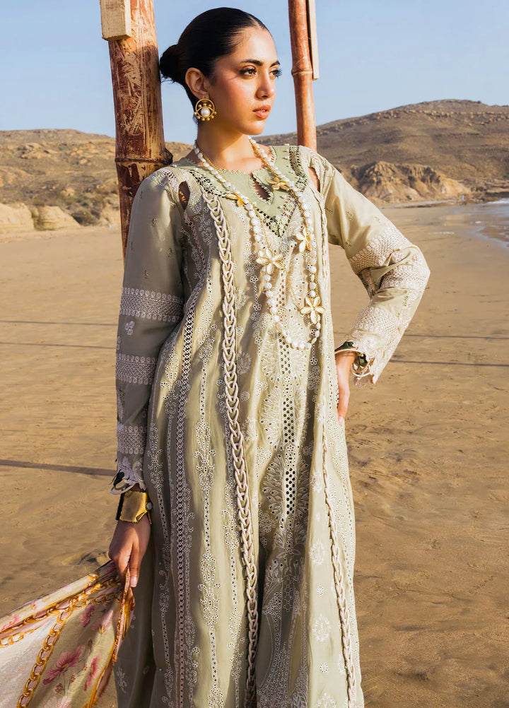 Hai Kuch By Elaf Embroidered Lawn Suit Unstitched 3 Piece EF24HK EHK-08 Pur Shokh - Festive Collection