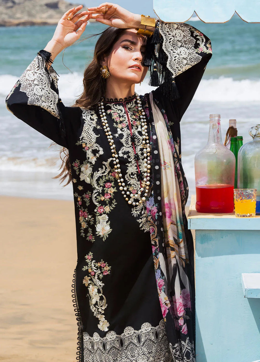 Hai Kuch By Elaf Embroidered Lawn Suit Unstitched 3 Piece EF24HK EHK-09 Nafees - Festive Collection