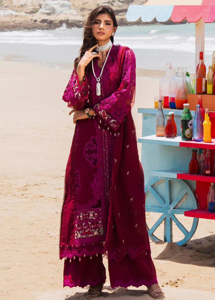 Hai Kuch By Elaf Embroidered Lawn Suit Unstitched 3 Piece EF24HK EHK-1B Gulzar - Festive Collection