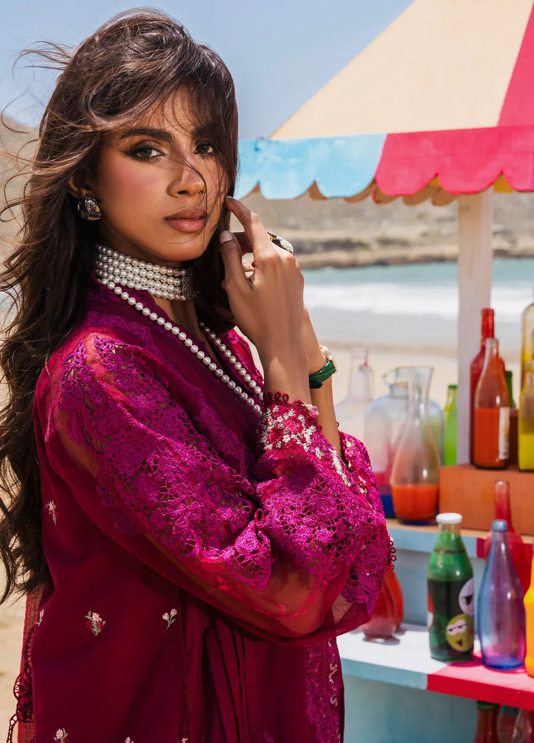 Hai Kuch By Elaf Embroidered Lawn Suit Unstitched 3 Piece EF24HK EHK-1B Gulzar - Festive Collection