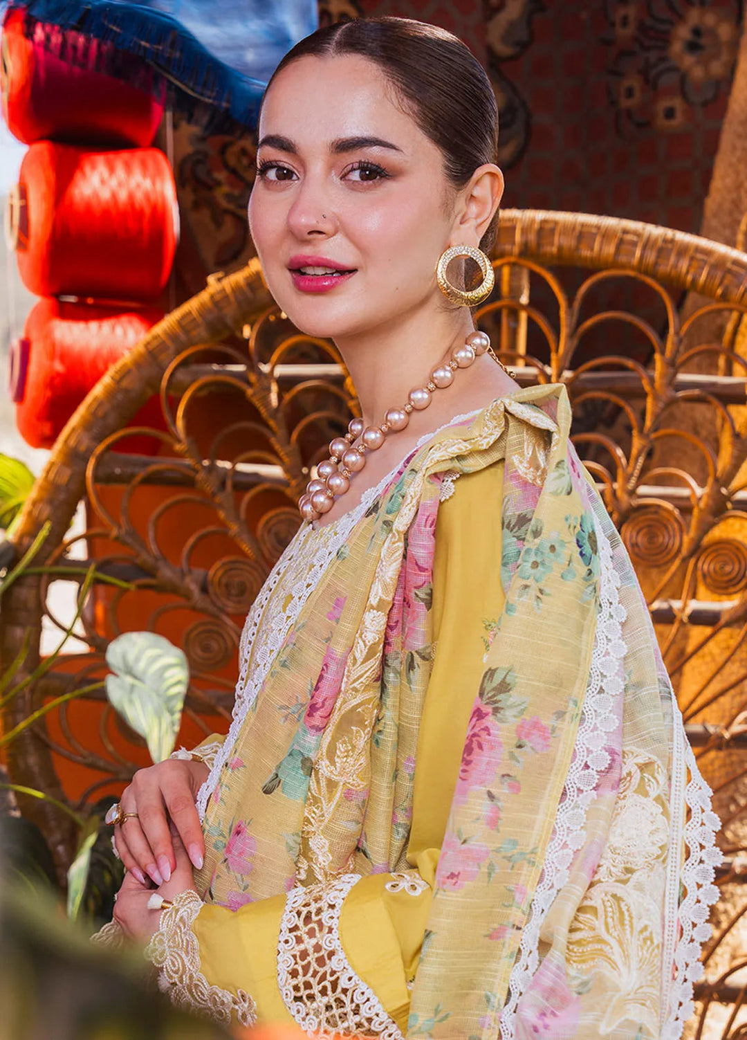 Hai Kuch By Elaf Embroidered Lawn Suit Unstitched 3 Piece EF24HK EHK-2B Nargis - Festive Collection