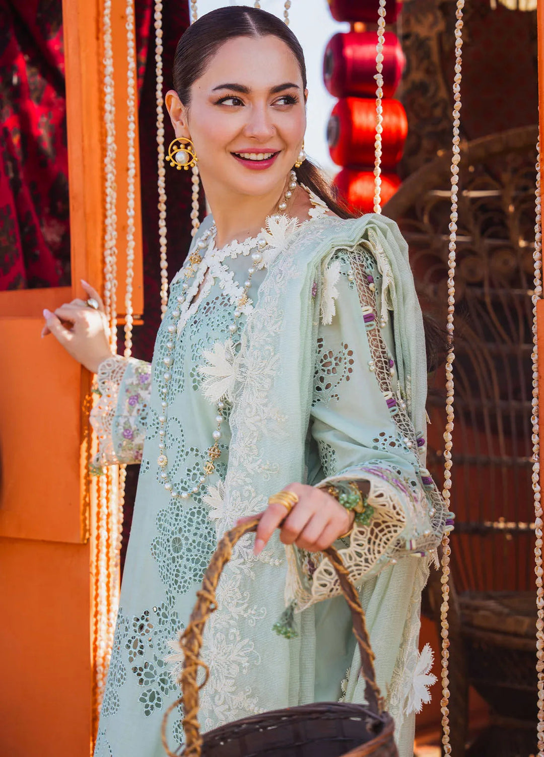 Hai Kuch By Elaf Embroidered Lawn Suit Unstitched 3 Piece EF24HK EHK-3A Mehrma - Festive Collection