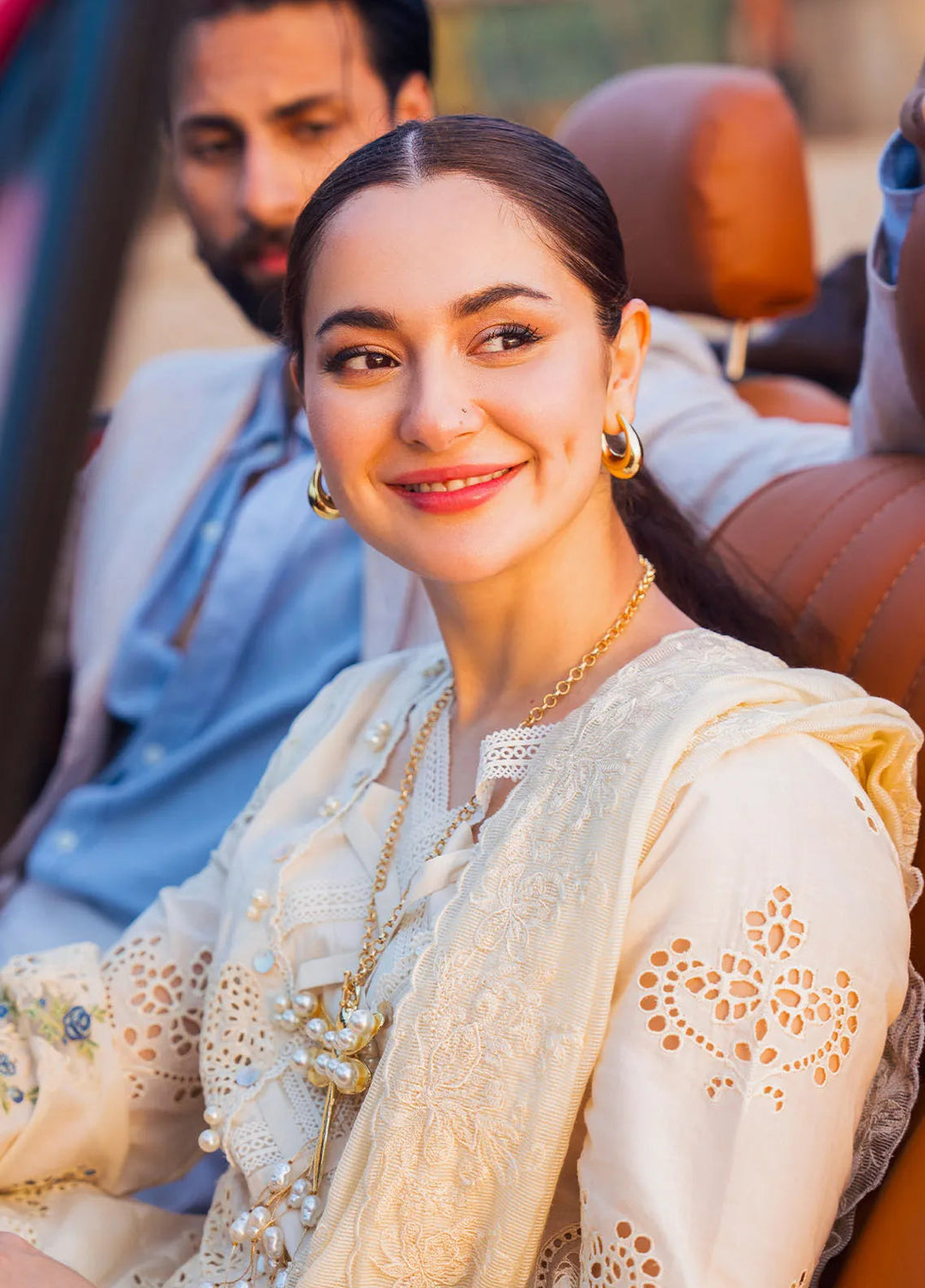 Hai Kuch By Elaf Embroidered Lawn Suit Unstitched 3 Piece EF24HK EHK-3B Ayra - Festive Collection