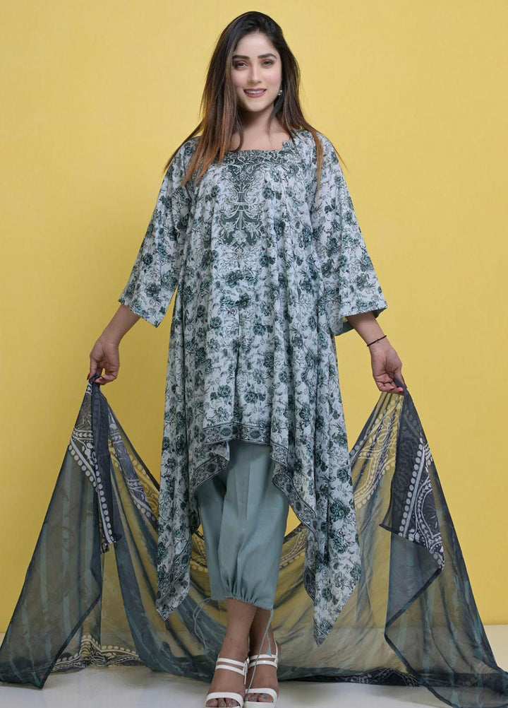 Halima Sultan Embroidered Lawn Suits Unstitched 3 Piece HS21L 04 - Summer Collection