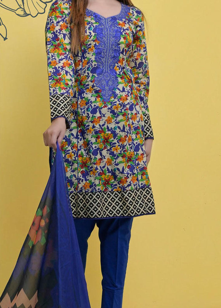Halima Sultan Embroidered Lawn Suits Unstitched 3 Piece HS21L 07 - Summer Collection