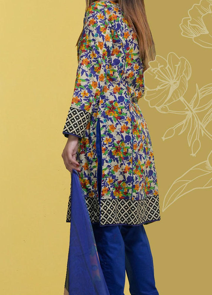 Halima Sultan Embroidered Lawn Suits Unstitched 3 Piece HS21L 07 - Summer Collection