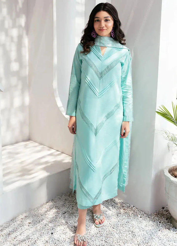 Hana Pret Casual Cotton 3 Piece Suit Iris