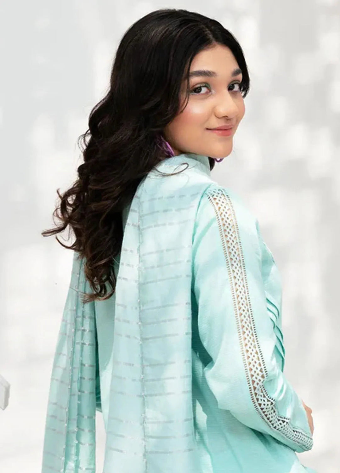 Hana Pret Casual Cotton 3 Piece Suit Iris